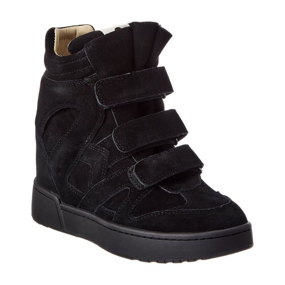 Isabel Marant Im3 Suede Wedge Sneaker, Black